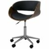 Teamson Home Chaise De Bureau à Domicile Pivotante En Similicuir Valeria Noir Et Marron -DECO Ventes siege de bureau 21306085