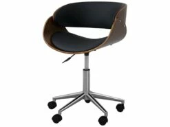 Teamson Home Chaise De Bureau Ă Domicile Pivotante En Similicuir Valeria Noir Et Marron