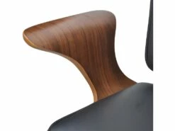 Fauteuil Chaise Chaise De Bureau Rotative En Bois Cintré Avec Revêtement En Faux Cuir 0502045 -DECO Ventes siege de bureau 22365287