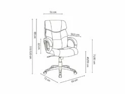 Chaise De Bureau LIDA PU Noir, Un Choix Confortable Et élégant Pour Votre Bureau -DECO Ventes siege de bureau 22989923