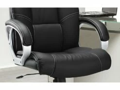 Chaise De Bureau LIDA PU Noir, Un Choix Confortable Et élégant Pour Votre Bureau -DECO Ventes siege de bureau 22989927