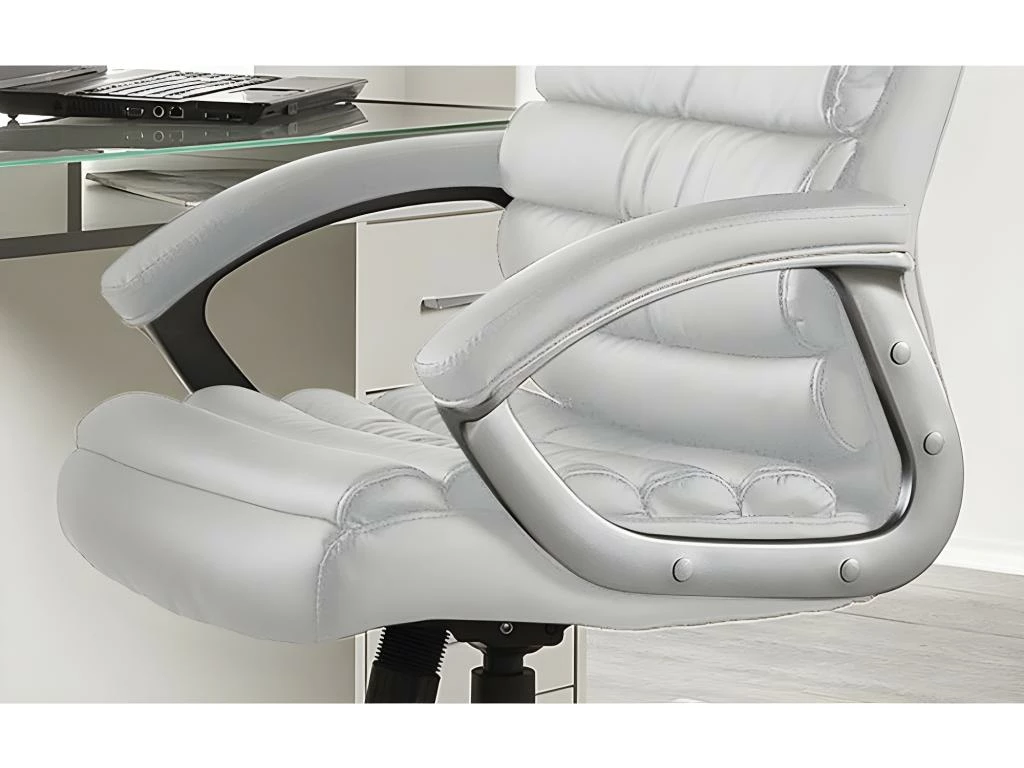 Chaise De Bureau JOHN PU Blanc, Un Choix Confortable Et élégant Pour Votre Bureau 6 Chaise De Bureau JOHN PU Blanc, Un Choix Confortable Et élégant Pour Votre Bureau – Image 4