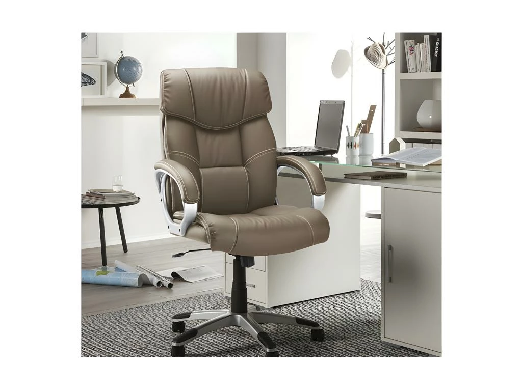 Chaise De Bureau LIDA PU Taupe, Un Choix Confortable Et élégant Pour Votre Bureau 4 Chaise De Bureau LIDA PU Taupe, Un Choix Confortable Et élégant Pour Votre Bureau – Image 2