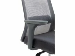 Fauteuil De Bureau Ergonomique Professionnel - Avec Têtière - Nylon Et Tissu - Gris - BANKANO -DECO Ventes siege de bureau 503055