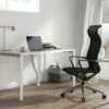 Fauteuil De Bureau Professionnel - Tissu - Noir - LADEFENSE -DECO Ventes siege de bureau 714255