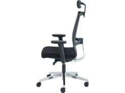 Fauteuil De Bureau Ergonomique Professionnel - Avec Têtière - Tissu - Noir - WALLSTREET -DECO Ventes siege de bureau 721963