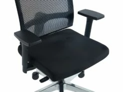 Fauteuil De Bureau Ergonomique Professionnel - Avec Têtière - Tissu - Noir - WALLSTREET -DECO Ventes siege de bureau 721975