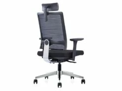 Fauteuil De Bureau Ergonomique Professionnel - Avec Têtière - Tissu - Noir - WALLSTREET -DECO Ventes siege de bureau 721989