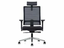 Fauteuil De Bureau Ergonomique Professionnel - Avec Têtière - Tissu - Noir - WALLSTREET -DECO Ventes siege de bureau 721993