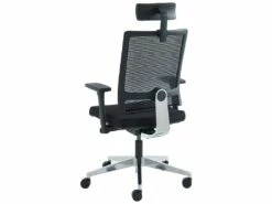 Fauteuil De Bureau Ergonomique Professionnel - Avec Têtière - Tissu - Noir - WALLSTREET -DECO Ventes siege de bureau 722001