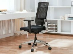 Fauteuil De Bureau Professionnel - Tissu - Noir - MIDTOWN -DECO Ventes siege de bureau 722113