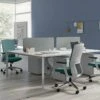 Fauteuil De Bureau Professionnel - Tissu - Bleu - HUMIA -DECO Ventes siege de bureau 8558359