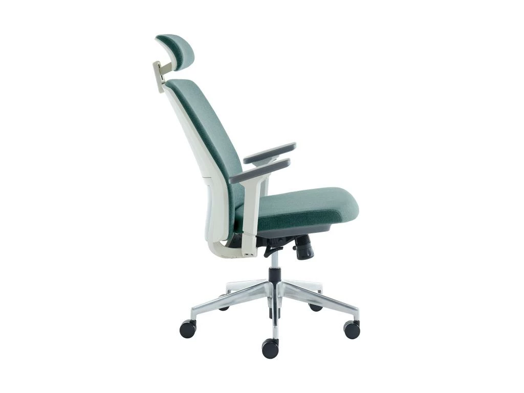 Fauteuil De Bureau Professionnel - Avec Têtière - Tissu - Bleu - VOLTI 10 Fauteuil De Bureau Professionnel - Avec Têtière - Tissu - Bleu - VOLTI – Image 8