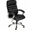 Fauteuil Chaise Siège De Direction Rembourrage Ondulé Noir 08_0000374 -DECO Ventes siege de bureau 8910567