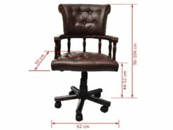 Fauteuil Chaise Chaise De Bureau En Cuir Mélangé Marron 0502056 -DECO Ventes siege de bureau 8910623