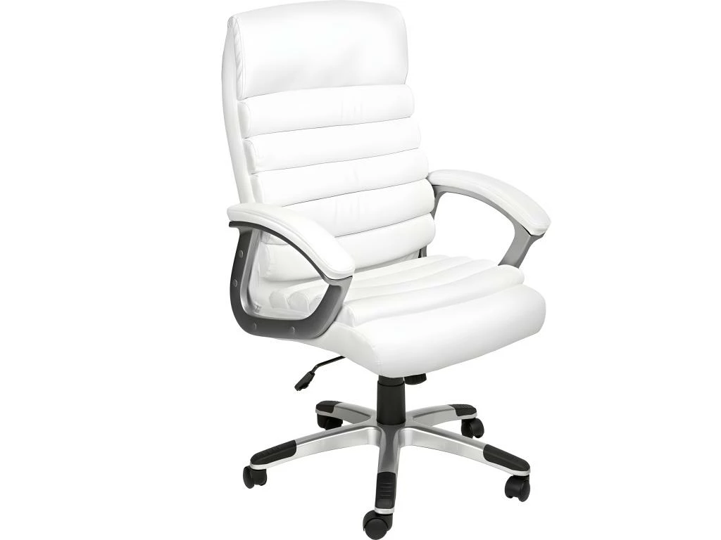 Fauteuil Chaise Siège De Direction Rembourrage Ondulé Blanc 08_0000372 3 Fauteuil Chaise Siège De Direction Rembourrage Ondulé Blanc 08_0000372