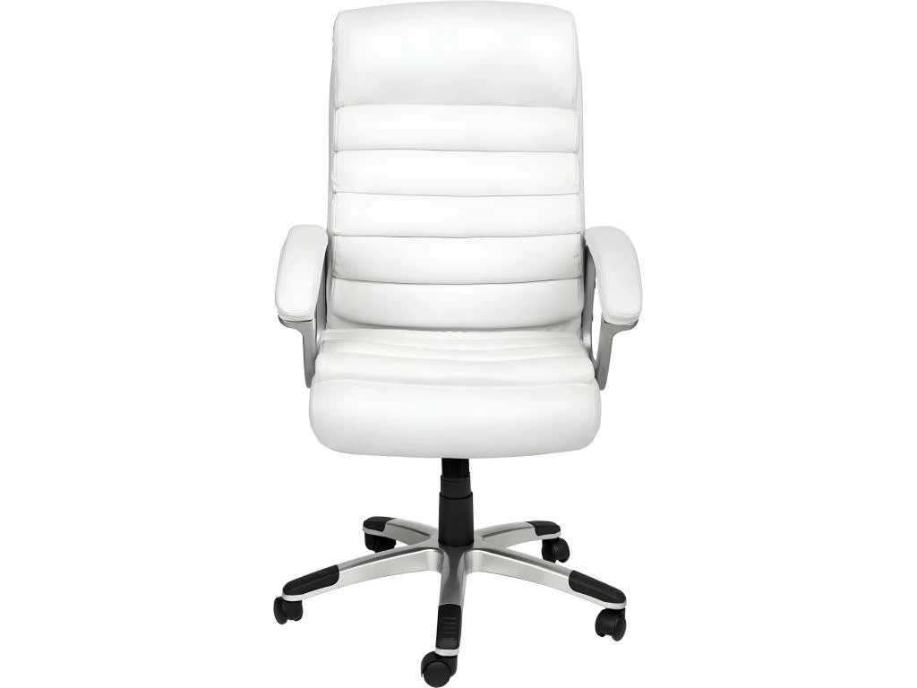 Fauteuil Chaise Siège De Direction Rembourrage Ondulé Blanc 08_0000372 4 Fauteuil Chaise Siège De Direction Rembourrage Ondulé Blanc 08_0000372 – Image 2