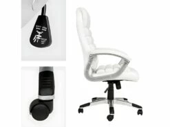 Fauteuil Chaise Siège De Direction Rembourrage Ondulé Blanc 08_0000372 9 Fauteuil Chaise Siège De Direction Rembourrage Ondulé Blanc 08_0000372 -DECO Ventes siege de bureau 8910793