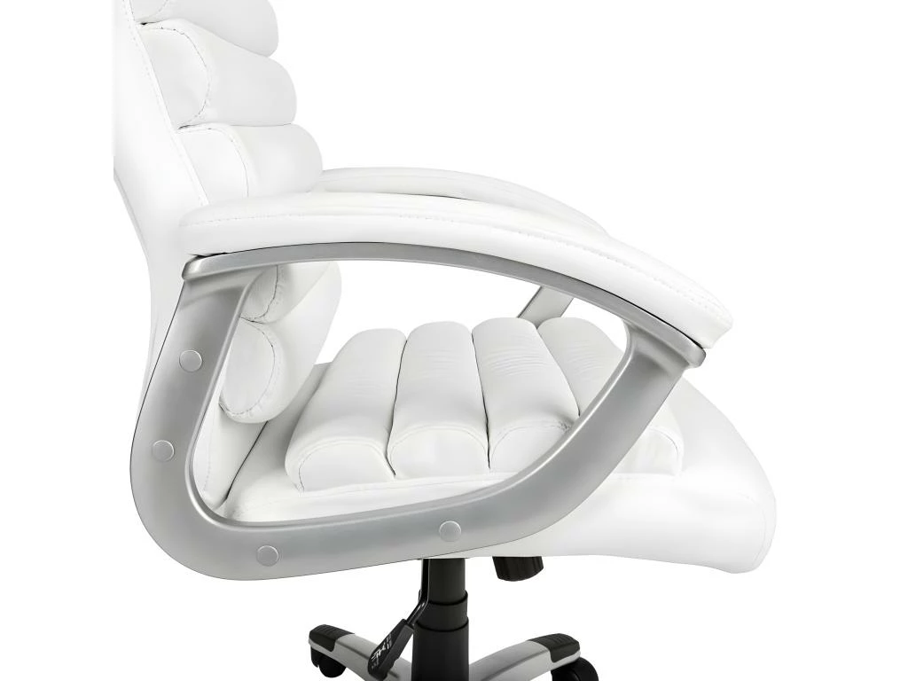 Fauteuil Chaise Siège De Direction Rembourrage Ondulé Blanc 08_0000372 6 Fauteuil Chaise Siège De Direction Rembourrage Ondulé Blanc 08_0000372 – Image 4