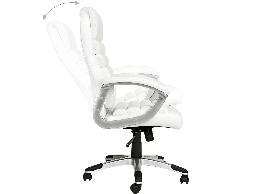 Fauteuil Chaise Siège De Direction Rembourrage Ondulé Blanc 08_0000372 7 Fauteuil Chaise Siège De Direction Rembourrage Ondulé Blanc 08_0000372 – Image 5