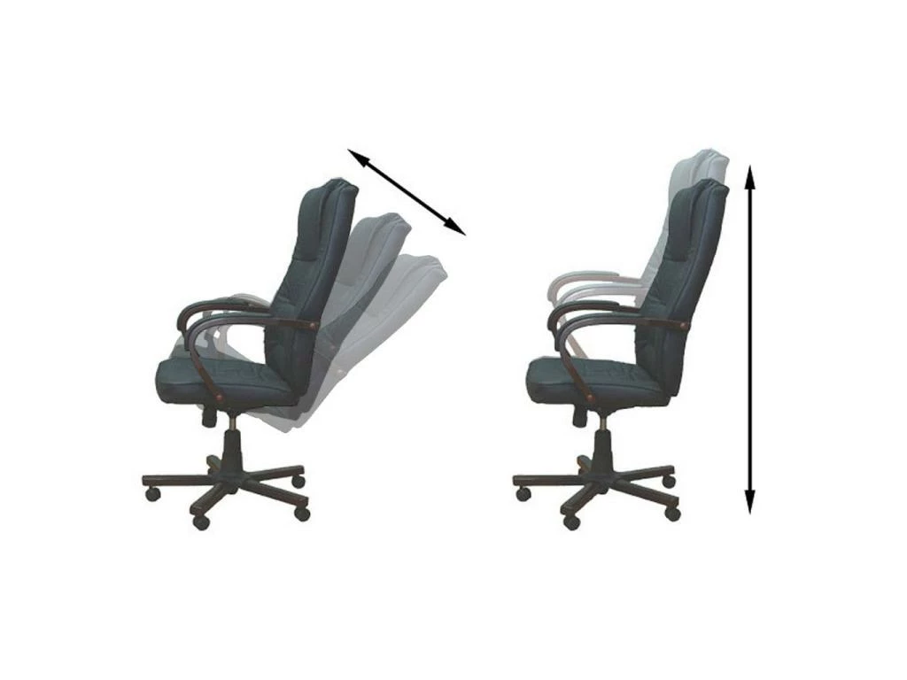 Fauteuil Chaise De Bureau Noir Bois Ergonomique Classique Luxe 0502010 4 Fauteuil Chaise De Bureau Noir Bois Ergonomique Classique Luxe 0502010 – Image 2