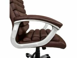 Fauteuil Chaise Siège De Direction Rembourrage Ondulé Marron 08_0000373 -DECO Ventes siege de bureau 8911149