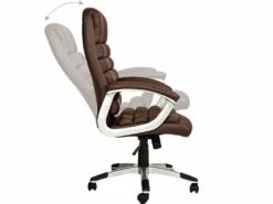 Fauteuil Chaise Siège De Direction Rembourrage Ondulé Marron 08_0000373 -DECO Ventes siege de bureau 8911151