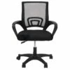 WALTER - Fauteuil De Bureau Sur Roulettes Noir Tissu Mesh -DECO Ventes siege de bureau 9167451