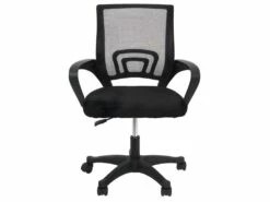 WALTER - Fauteuil De Bureau Sur Roulettes Noir Tissu Mesh