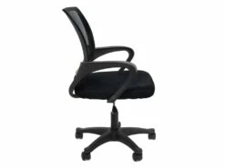 WALTER - Fauteuil De Bureau Sur Roulettes Noir Tissu Mesh -DECO Ventes siege de bureau 9167457