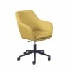VALKA - Fauteuil De Bureau Sur Roulettes Tissu Curry -DECO Ventes siege de bureau 9167461