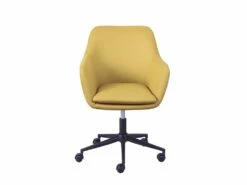 VALKA - Fauteuil De Bureau Sur Roulettes Tissu Curry -DECO Ventes siege de bureau 9167467