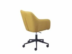 VALKA - Fauteuil De Bureau Sur Roulettes Tissu Curry -DECO Ventes siege de bureau 9167469