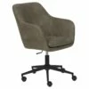 VALKA - Fauteuil De Bureau Sur Roulettes Tissu Kaki -DECO Ventes siege de bureau 9167621