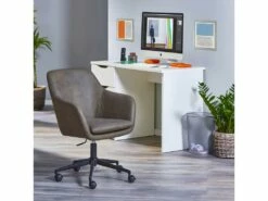 VALKA - Fauteuil De Bureau Sur Roulettes Tissu Kaki -DECO Ventes siege de bureau 9167623