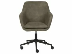 VALKA - Fauteuil De Bureau Sur Roulettes Tissu Kaki -DECO Ventes siege de bureau 9167625