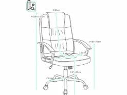 Fauteuil De Bureau Simili Basculant à Accoudoirs LOOP -DECO Ventes siege de bureau 9239205