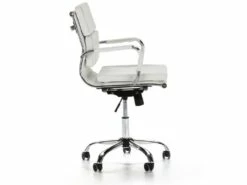 Fauteuil De Bureau Fenix Inclinable Blanc, Cuir Synthétique -DECO Ventes siege de bureau 9475175