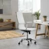 Fauteuil De Bureau Londres Inclinable Blanc, Cuir Synthétique -DECO Ventes siege de bureau 9475311