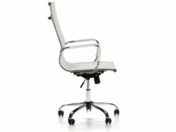 Fauteuil De Bureau Londres Inclinable Blanc, Cuir Synthétique -DECO Ventes siege de bureau 9475315