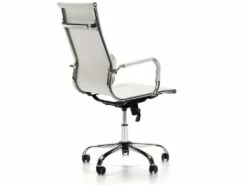 Fauteuil De Bureau Londres Inclinable Blanc, Cuir Synthétique -DECO Ventes siege de bureau 9475317