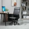 Vinsetto Fauteuil De Bureau Manager Ergonomique Pivotant 360° Hauteur Assise Réglable Revêtement Synthétique PU Noir -DECO Ventes siege de bureau 9552757