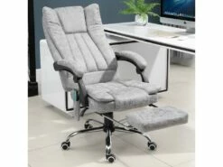 Fauteuil De Bureau Direction Massant Chauffant Hauteur Réglable Dossier Inclinable Repose-pied Revêtement Synthétique Gris 10 Fauteuil De Bureau Direction Massant Chauffant Hauteur Réglable Dossier Inclinable Repose-pied Revêtement Synthétique Gris -DECO Ventes siege de bureau 9552957