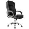 Chaise De Bureau Karen Elevable Et Fauteuil Inclinable En Simili Cuir Noir -DECO Ventes siege de bureau 9906949