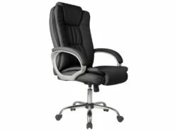 Chaise De Bureau Karen Elevable Et Fauteuil Inclinable En Simili Cuir Noir