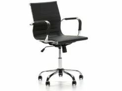 Fauteuil De Bureau Croma Inclinable Noir,Cuir Synthétique