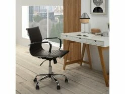 Fauteuil De Bureau Croma Inclinable Noir,Cuir Synthétique -DECO Ventes siege de bureau 9906967