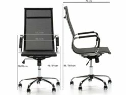 Fauteuil De Bureau Inclinable Slim, Hauteur Réglable, Design Ergonomique -DECO Ventes siege de bureau 9907035