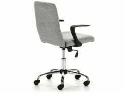 Fauteuil De Bureau Relevable Teo Matelassé Avec Tissu Gris Clair -DECO Ventes siege de bureau 9907053