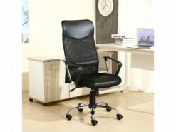 Chaise De Bureau Campus Relevable Et Fauteuil Inclinable En Simili Cuir Noir -DECO Ventes siege de bureau 9907085